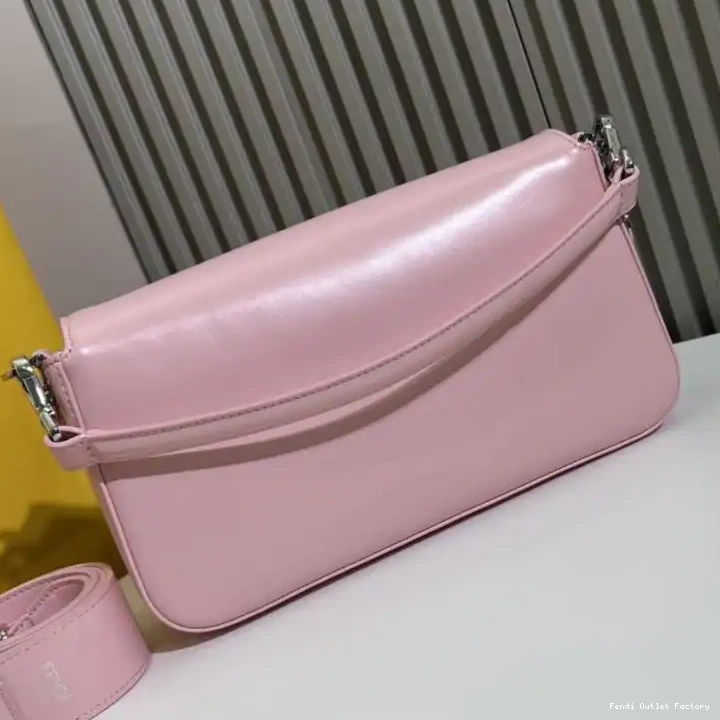 Cheap HOT Tiffany Medium Baguette Pink In Bag Leather Fendi Smooth 0420
